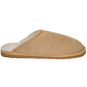Men’s Hard Sole Sheepskin Slippers – Tan or Brown